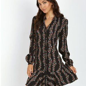 Free People Shirt Dress Black Combo $128
